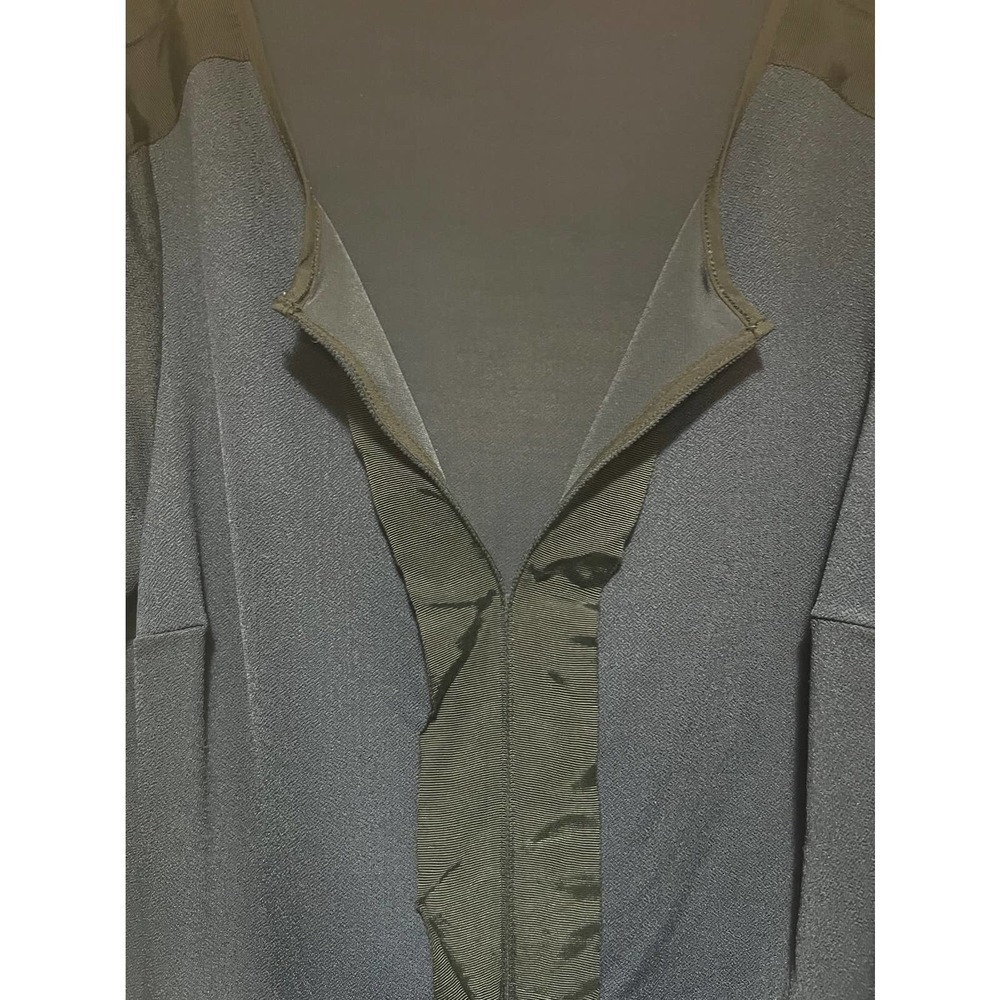 BANANA REPUBLIC - Women Navy Blue ruffled blouse  - Size L - Picture 4 of 7